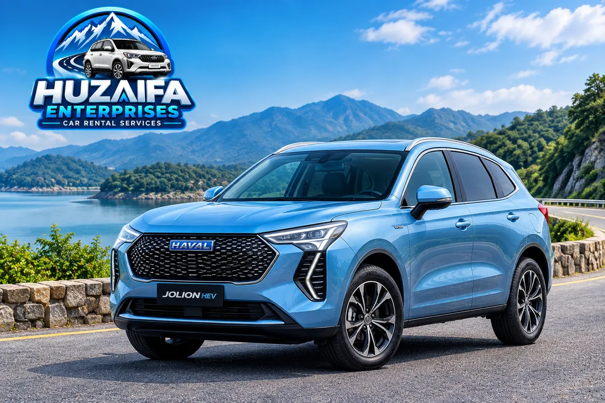 Haval Jolion HEV hybrid crossover available for self-drive or with driver rental in Islamabad