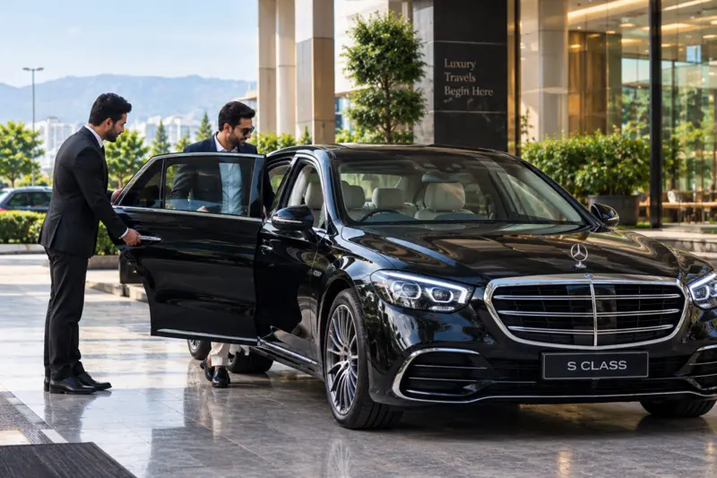 Mercedes S-Class sedan available with a driver in Islamabad