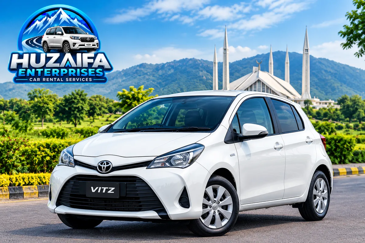 Toyota Vitz hatchback available for self-drive rental in Islamabad