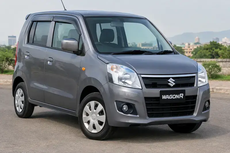 White Suzuki WagonR hatchback available for rent in Islamabad